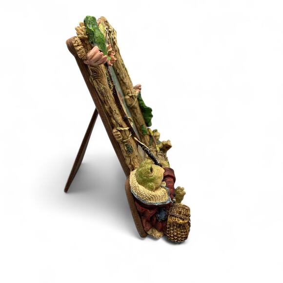 Frogmorton and Tad Frog Picture Frame 4X6 Resin Fly Fishing Dad & Son Boyds Bear - Picture 4 of 11